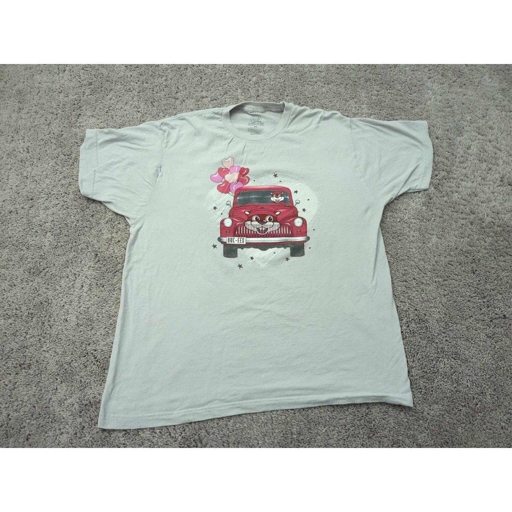 I Love You To Buc-ee's And Back T Shirt Mens XL Gray Short Sleeve Valentines Day